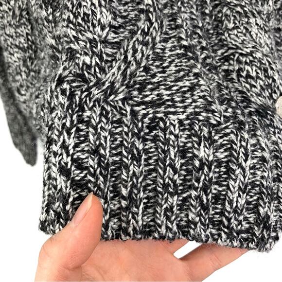 LEE COOPER Fringe Sleeve Turtleneck Knit Sweater Heather Grey M - Picture 3 of 10